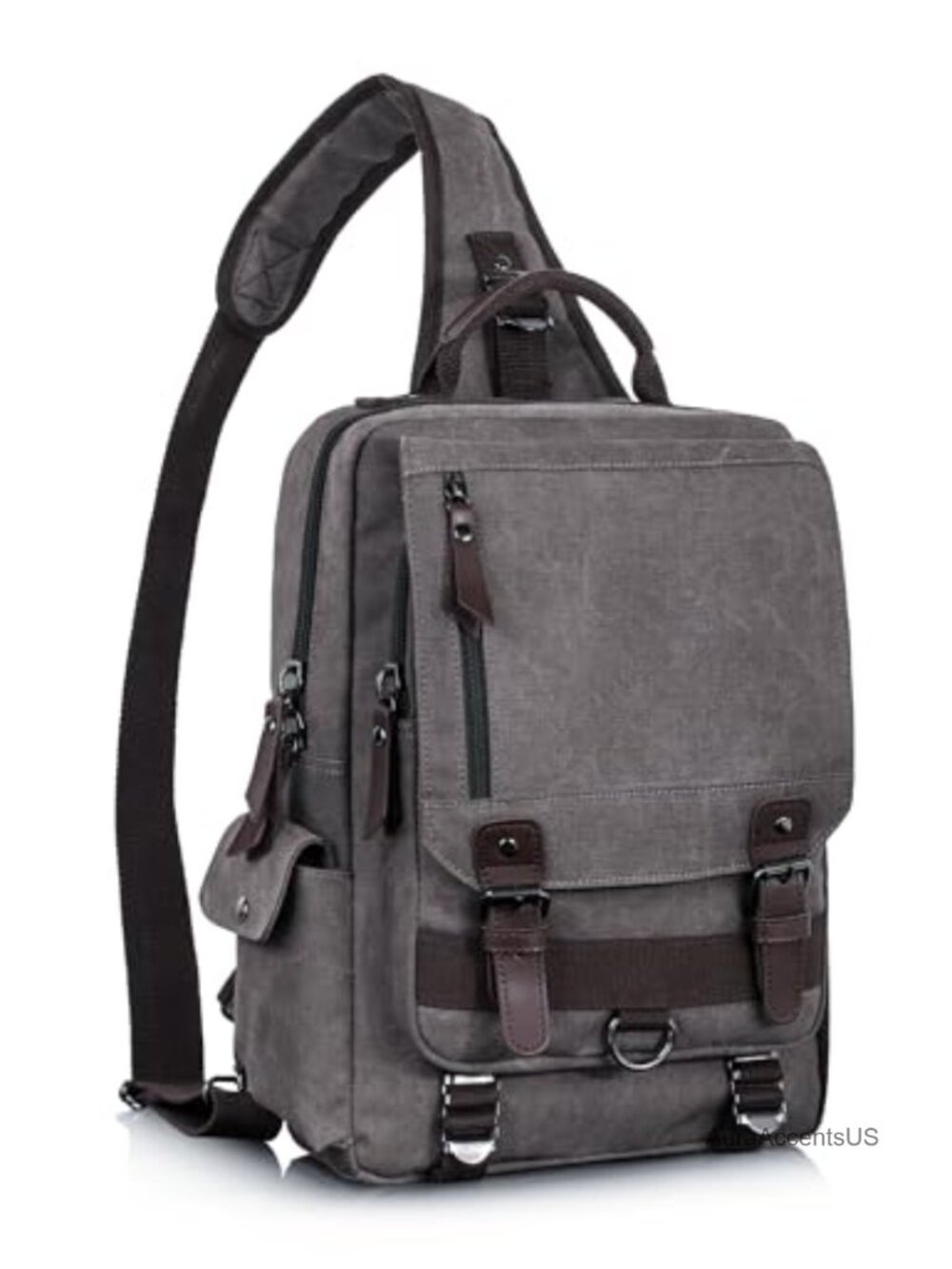 Canvas Messenger Bag Unisex Crossbody Sling Bag Travel Work Daily